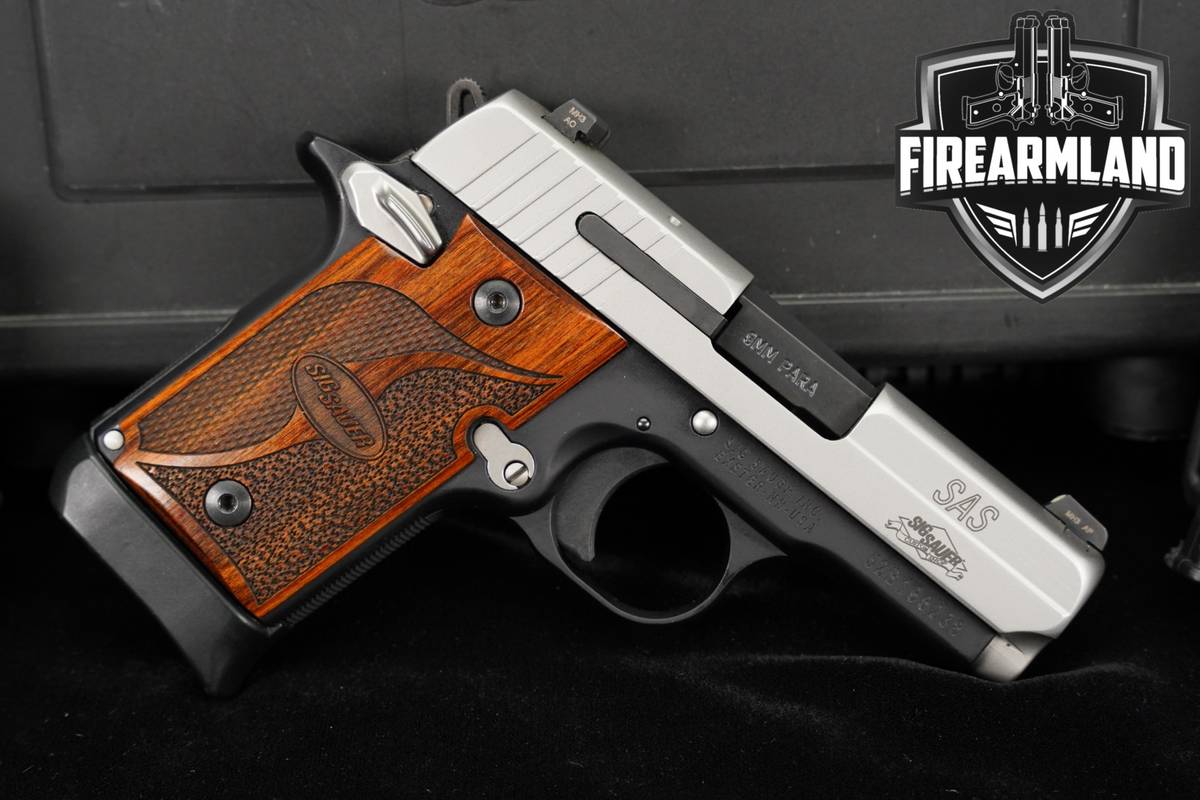 Sig Sauer P938 SAS, Custom Shop 9mm 3" P 938 +2 MAGS, ORIG CASE & HOLSTER
