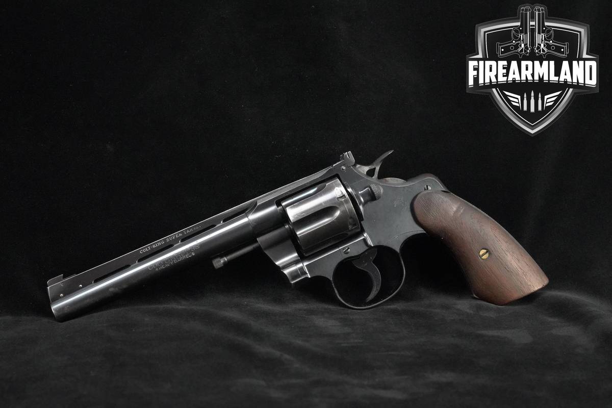 1950 Colt Officers Model King Super Target 38 Colt 6" Blued Officers DA/SA