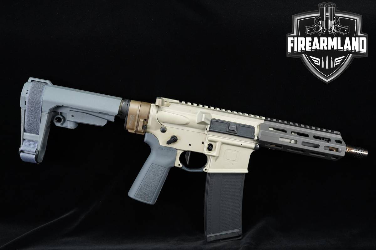 FOLDING BRACE Q Sugar Weasel Pistol 300 Blackout AR-15 AR15 7" Flat Tan