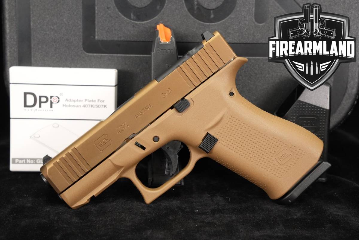LIMITED Glock 43X MOS G43X DAVIDSON'S 9mm 3.41" Coyote Brown GMB +2 MAGS