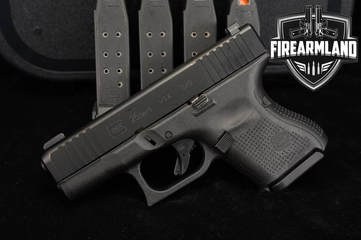 Glock 26 Gen5 G26 Gen 5 Front Serrations 9mm 3.43 +FIVE MAGS & ORIG CASE