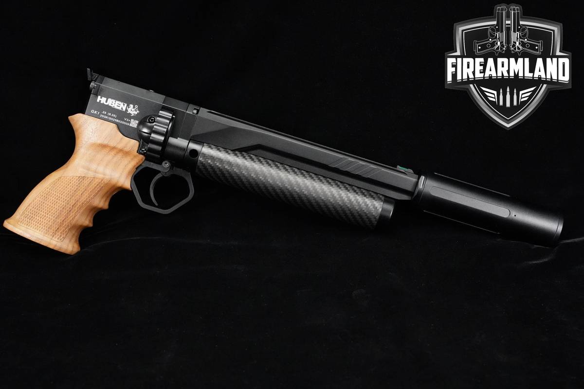 MATCH-GRADE Huben Air GK1 V3+ 25 CAL 9" Airgun +ORIG CASE