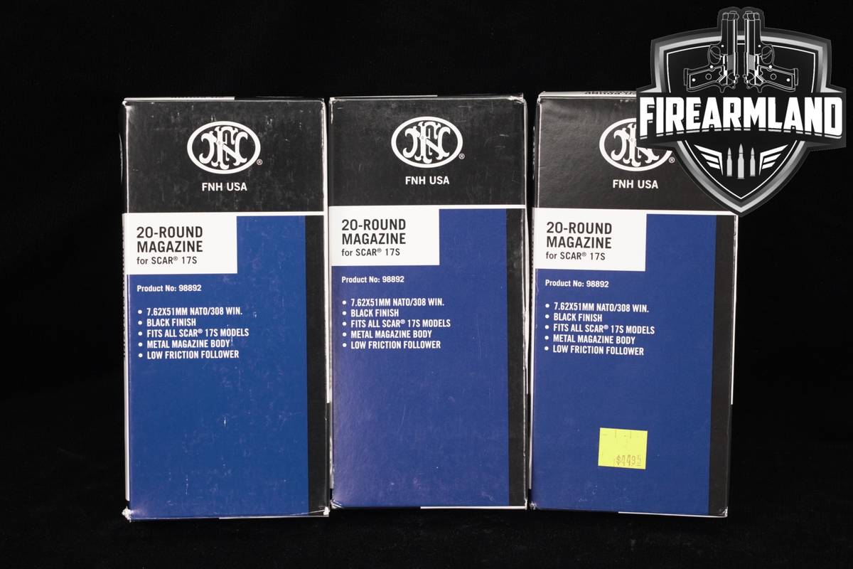 FN THREE (3) SCAR 17S 20-Round Magazines 7.62x51mm NATO 17-S Mags