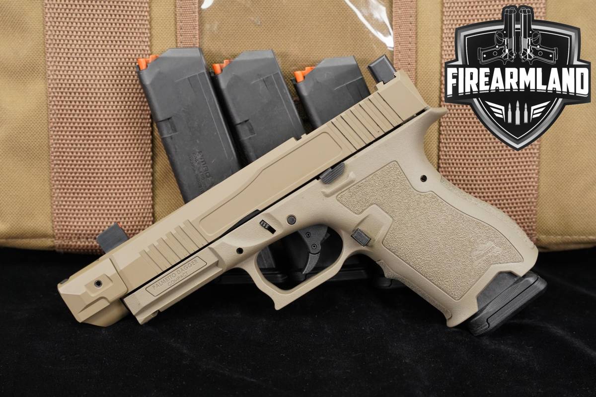 Palmetto State Armory PSA Dagger Compact 9mm 3.9" Tan +4 MAGS & ORIG CASE