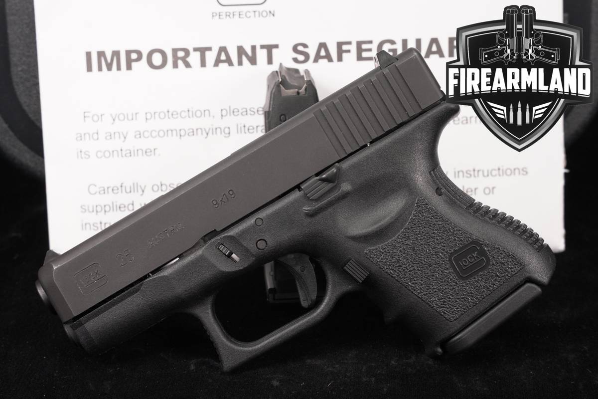 Glock 26 Gen3 G26 Gen 3 9mm 3.43 +2 MAGS, ORIG CASE