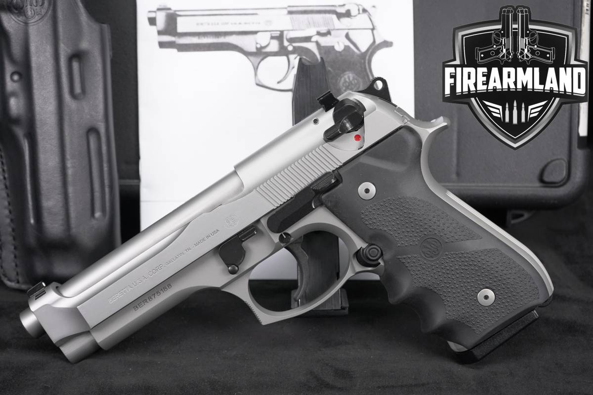 Beretta 92FS Brigadier INOX 9mm 4.9" 92-FS +2 MAGS, ORIG CASE & HOLSTER