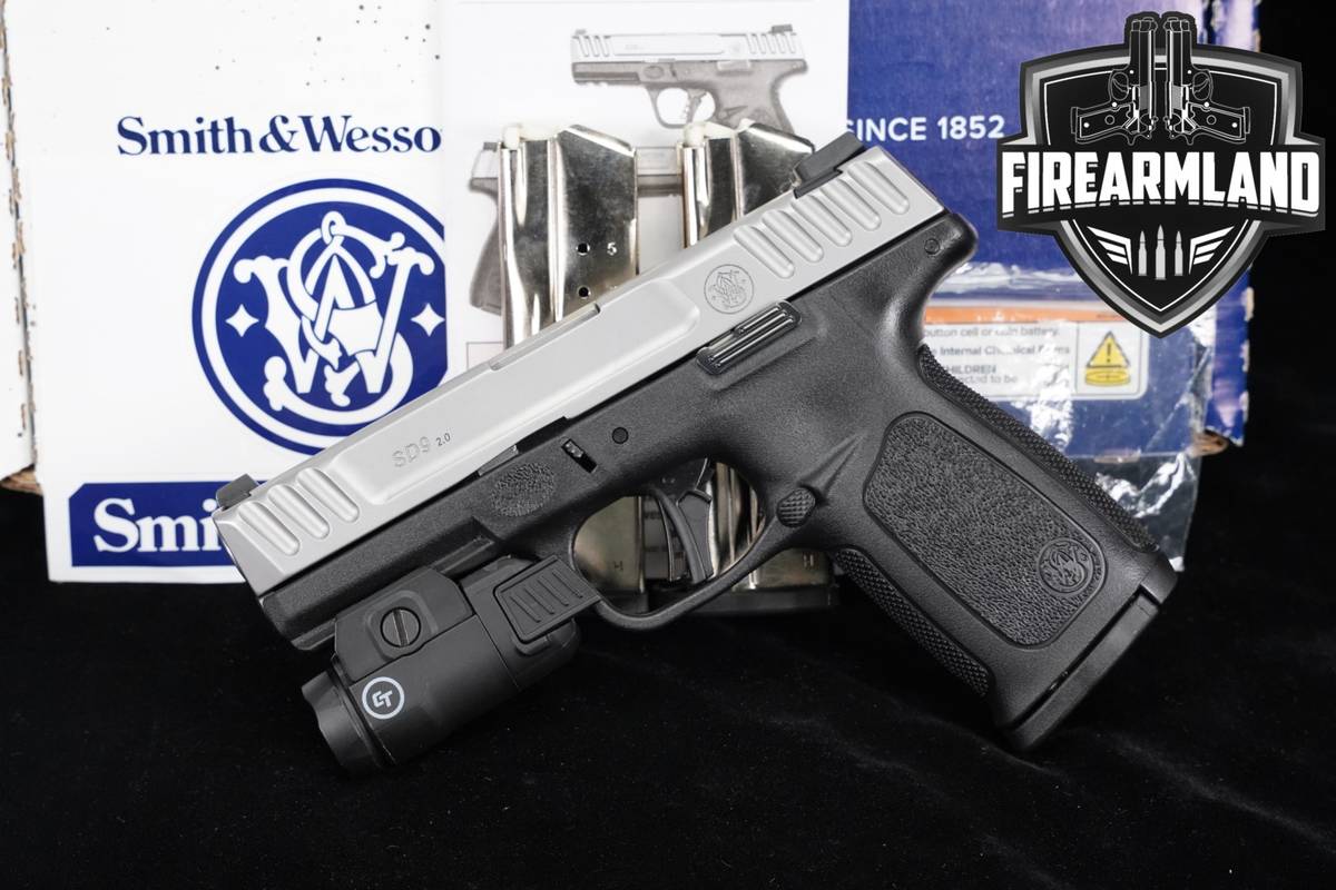 Smith & Wesson SD9 2.0 S&W 9mm 4" +ORIG BOX, CRIMSON TRACE LIGHT