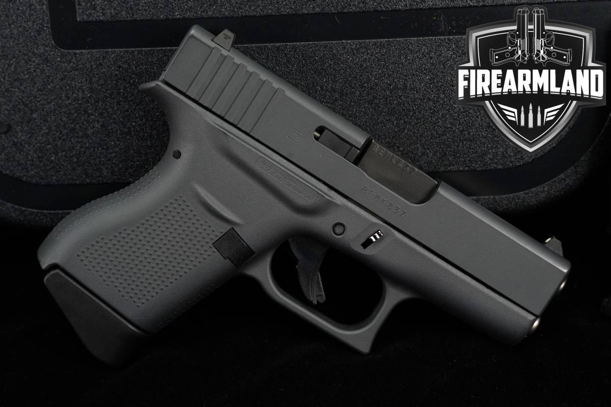Glock 43 G43 Slimline 9mm 3.41 Gray +2 MAGS & ORIG CASE