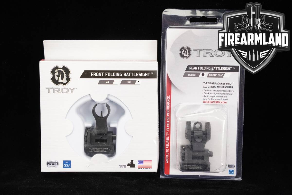Troy Industries HK-Style Folding Battle Sights Gun FBS +ORIG BOX