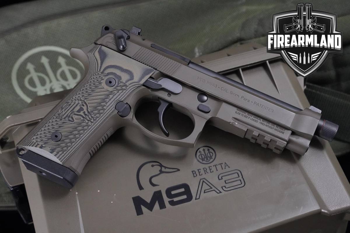 DUCKS UNLIMITED Beretta M9A3 OD Green 9mm 5" Beretta-M9A3 M9-A3 +ORIG CASE