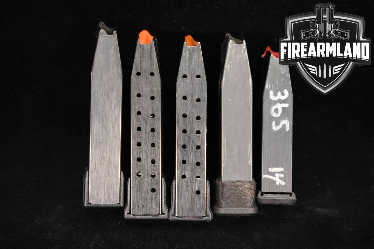 Sig Sauer FIVE (5) P365 12, 15, & 17 Round Magazines 9mm Luger P-365 Mags