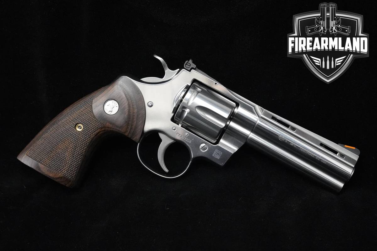 SNAKE-GUN Colt Python 2nd Gen 357 Magnum 4.25" Stainless Colt DA/SA