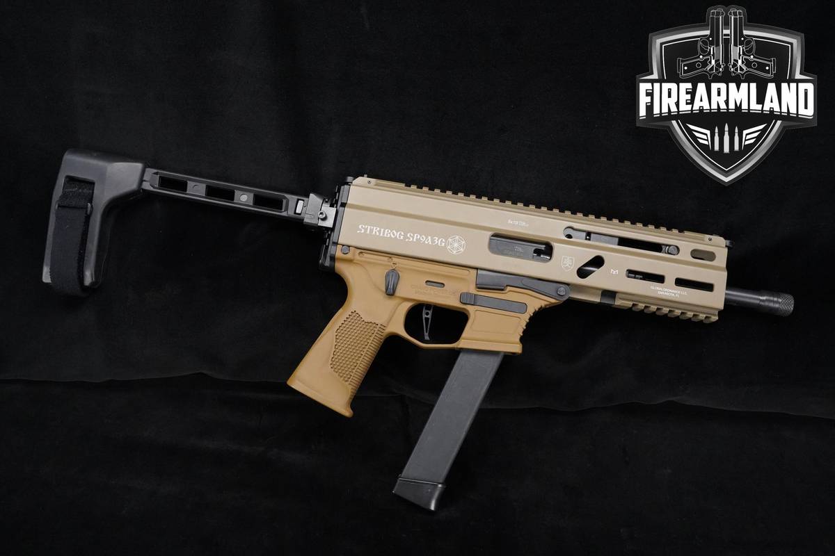 Grand Power Stribog SP9A3G 9mm 8" Semi Auto AR Pistol FDE +2 MAGS AND CASE