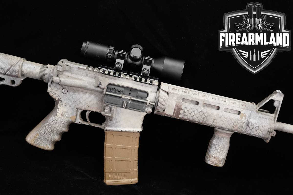 DPMS Panther Arms Model A-15 5.56 NATO AR15 AR 16" Rattle Can Camo +OPTIC