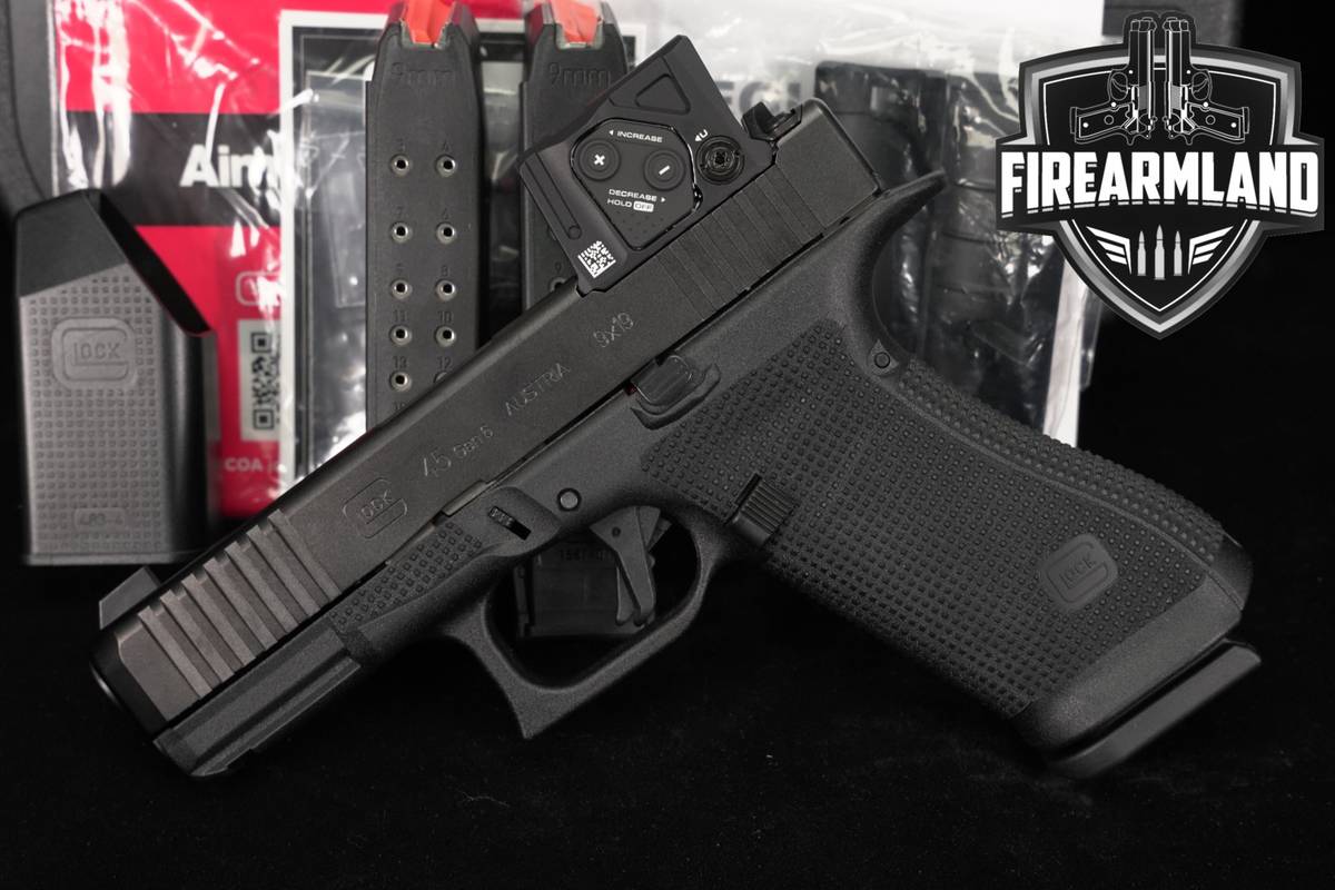 Glock 45 Gen6 G45 Gen 6 9mm 4.02 +3 MAGS, ORIG CASE, AIMPOINT OPTICS