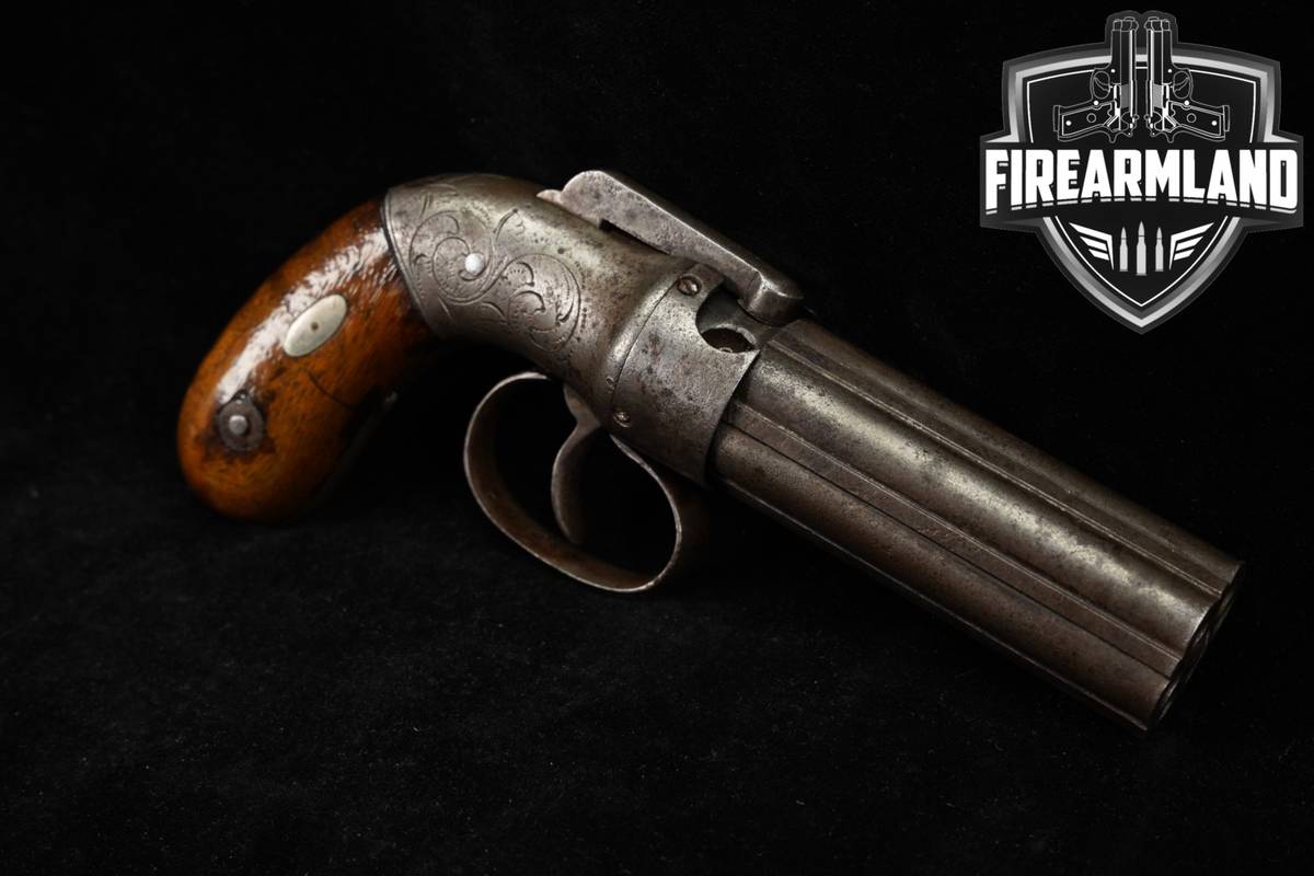 Allen & Thurber & Co Pepperbox Ribbed Worcester Ring-Trigger 31 3" Blued
