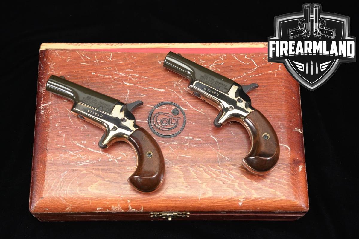 DUELING-SET Colt Fourth Model Deringer Second Series 22 Short 2.5" +OG CASE