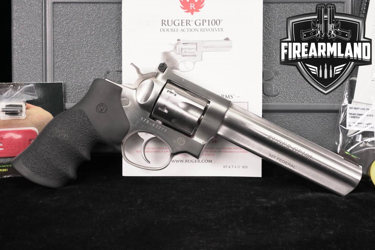 Ruger GP100 327 Federal Magnum 6" Satin Stainless GP-100 +ORIG CASE