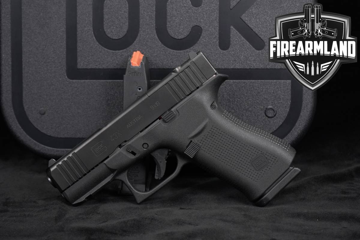 Glock 43X MOS 9mm 3.41" G43X Slimline Pistol +2 MAGS & ORIG CASE