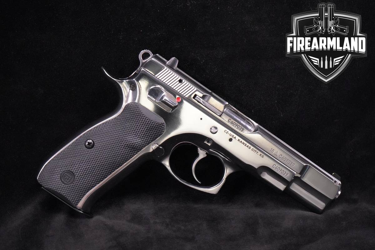 CZ 75-B 9mm 4.5 High Polish Stainless 75B +2 MAGS & ORIG CASE