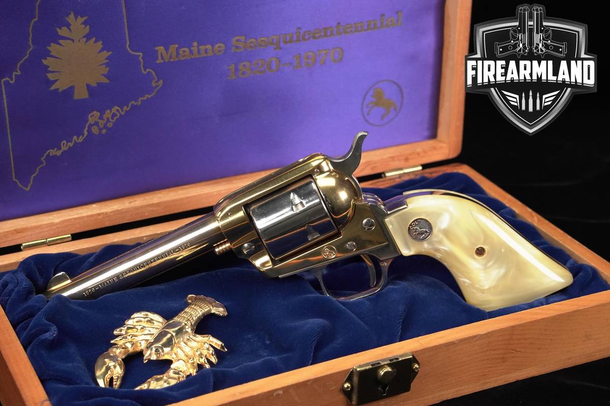 GOLD LOBSTER! Colt Frontier Scout Maine Sesquicentennial 22LR +OG CASE