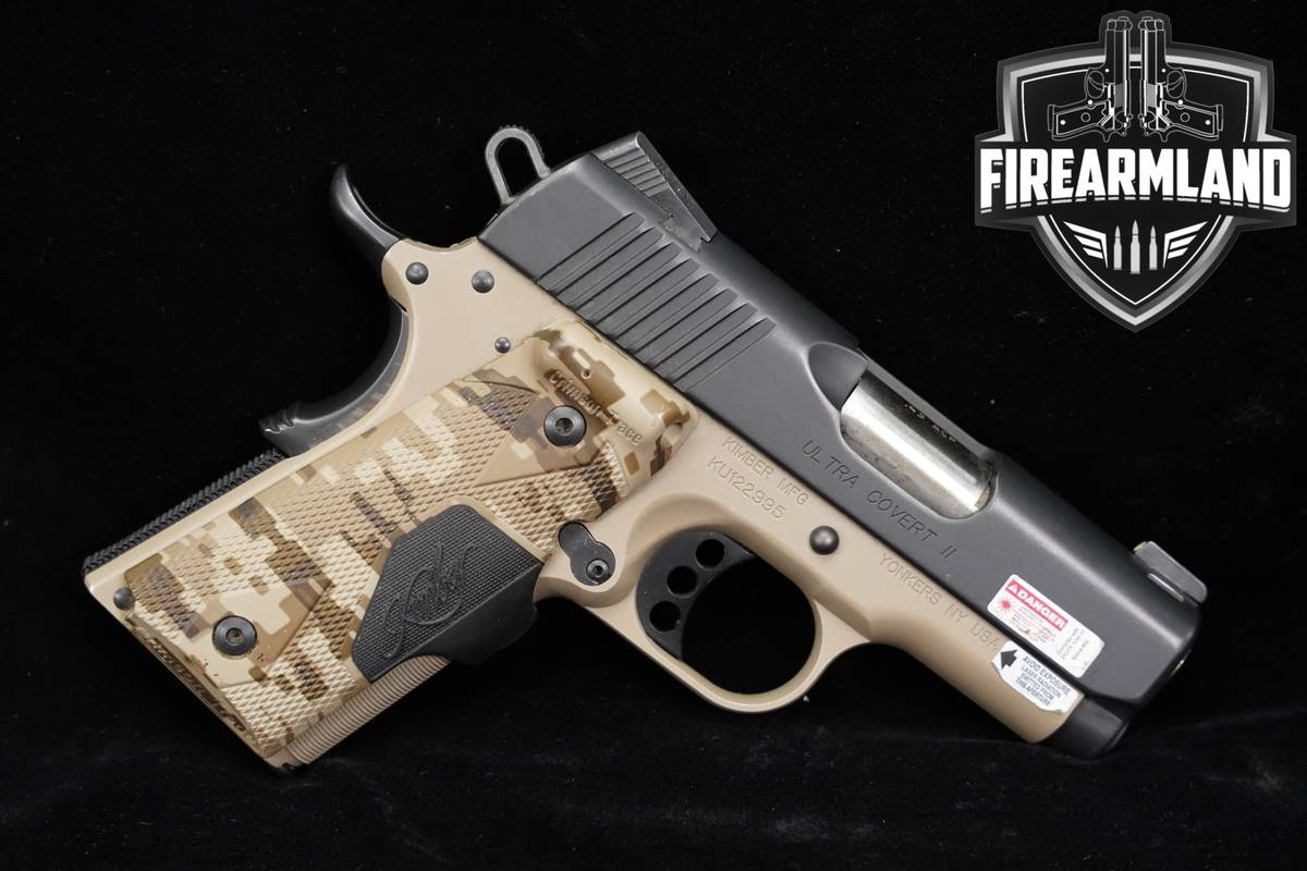 Kimber Ultra Covert II Custom Shop 45 ACP 1911 3" Two-Tone FDE