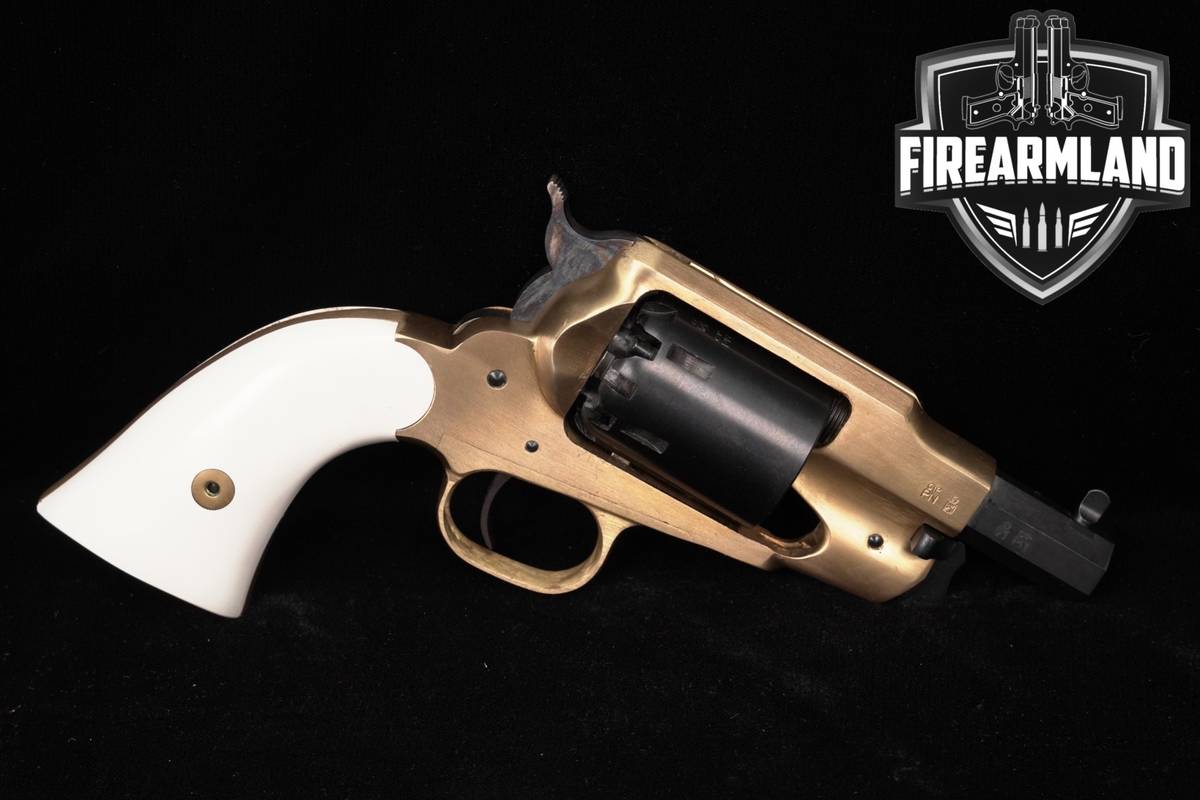 F.lli Pietta 1858 New Model Army Snub-Nose 44 Flli Blued & Brass BELLY GUN