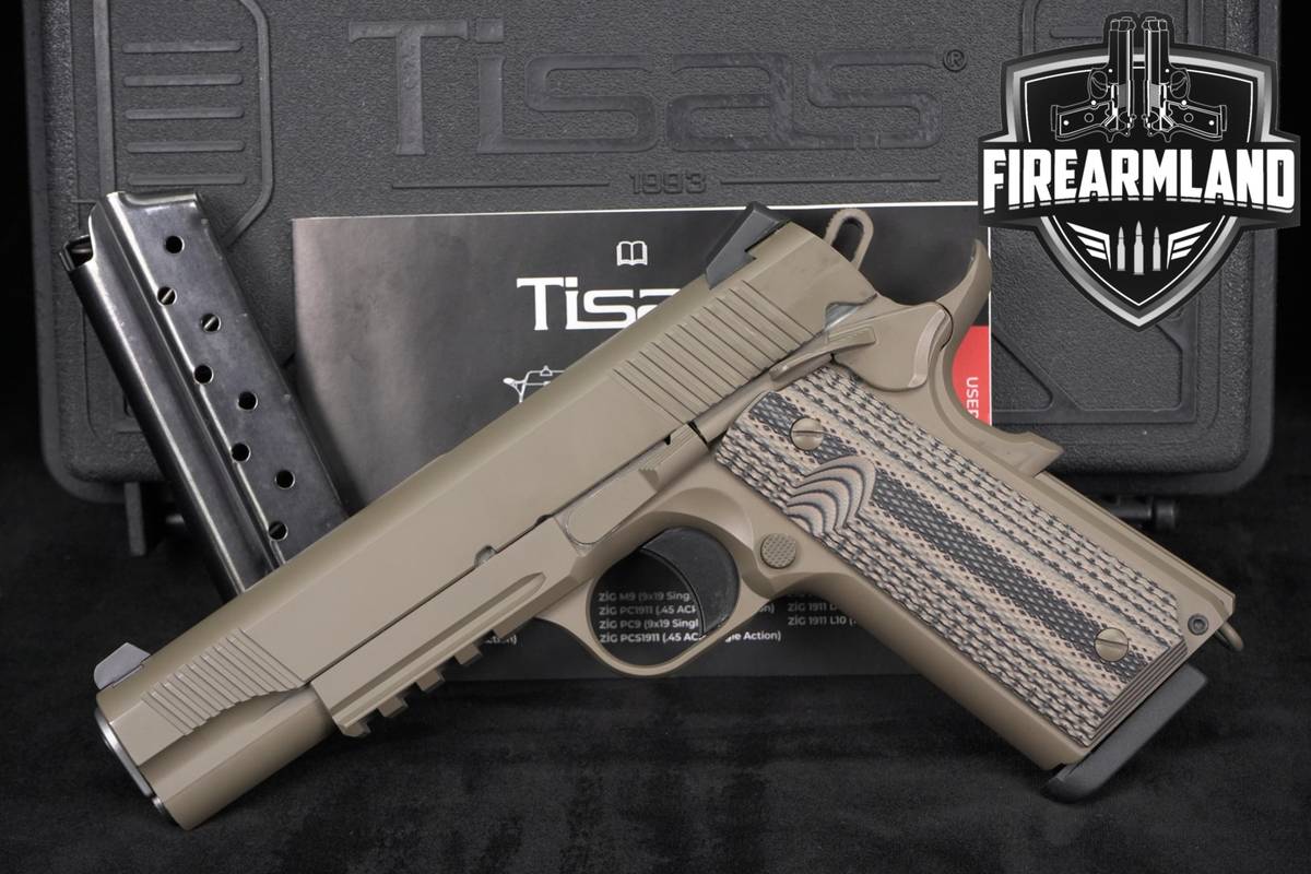 Tisas 1911 Raider Full Size 9mm 5" FDE SAO Pistol +2 MAGS & ORIG CASE