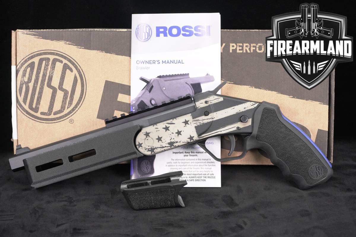 Rossi Brawler 45 LC/410 9" Distressed U.S Flag +ORIG BOX, OG HANDGUARD