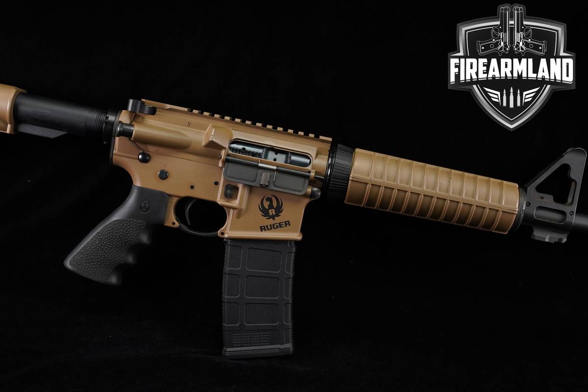 Ruger AR556 5.56 NATO AR15 16" Barrett Brown Cerakote AR-15 556 FDE