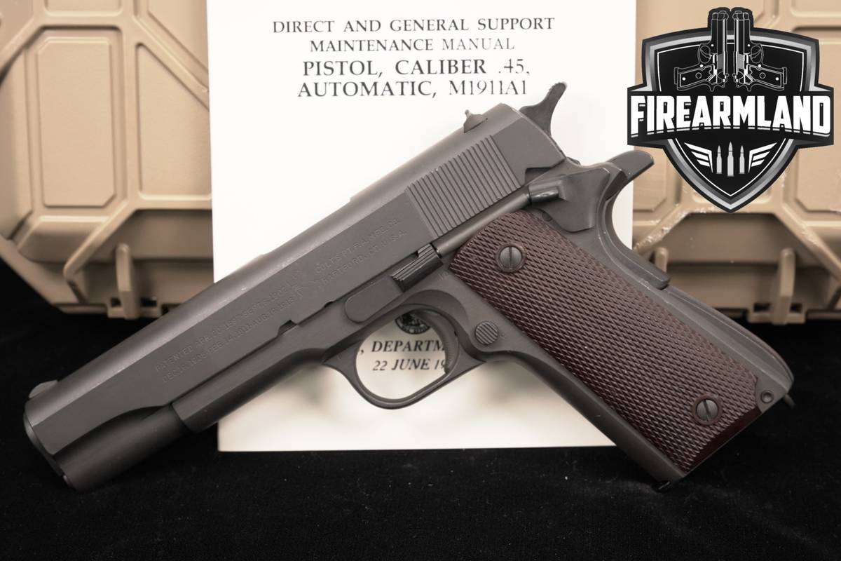 WWII 1945 Colt M1911A1 U.S Army 45 ACP 1911 5" Gray Parkerized USGI 1911A1