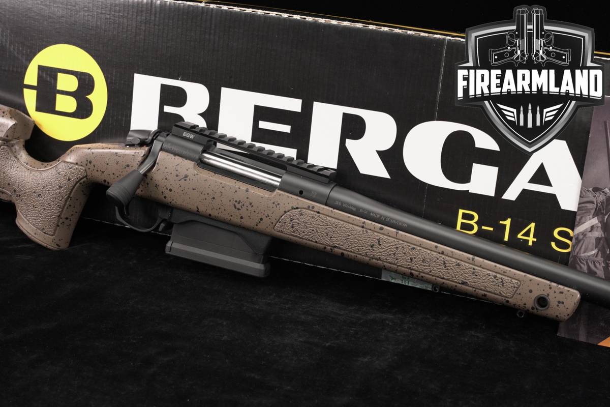 Bergara B-14 HMR 300 Win Magnum Black & Tan Splatter B14 THREADED +ORIG BOX