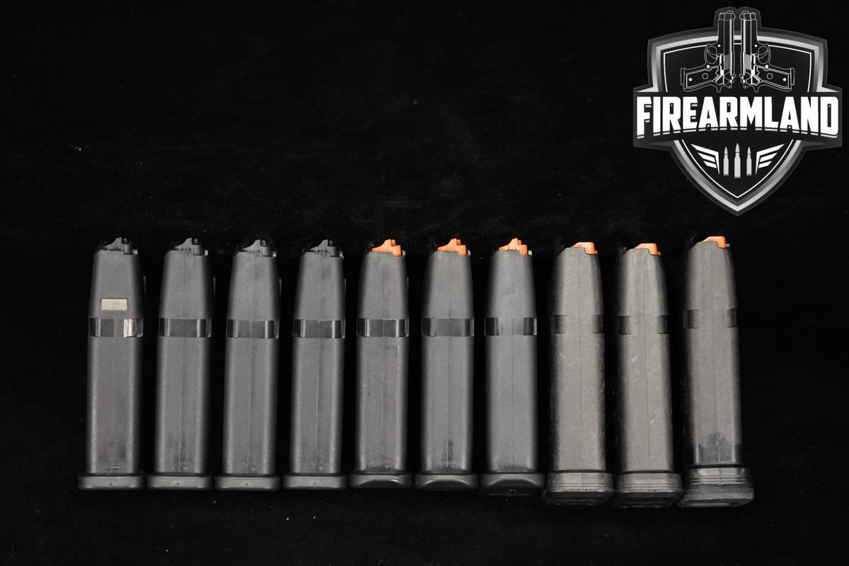 TEN (10) Glock 19 G19 15 Round Magazines 9mm Luger Mags