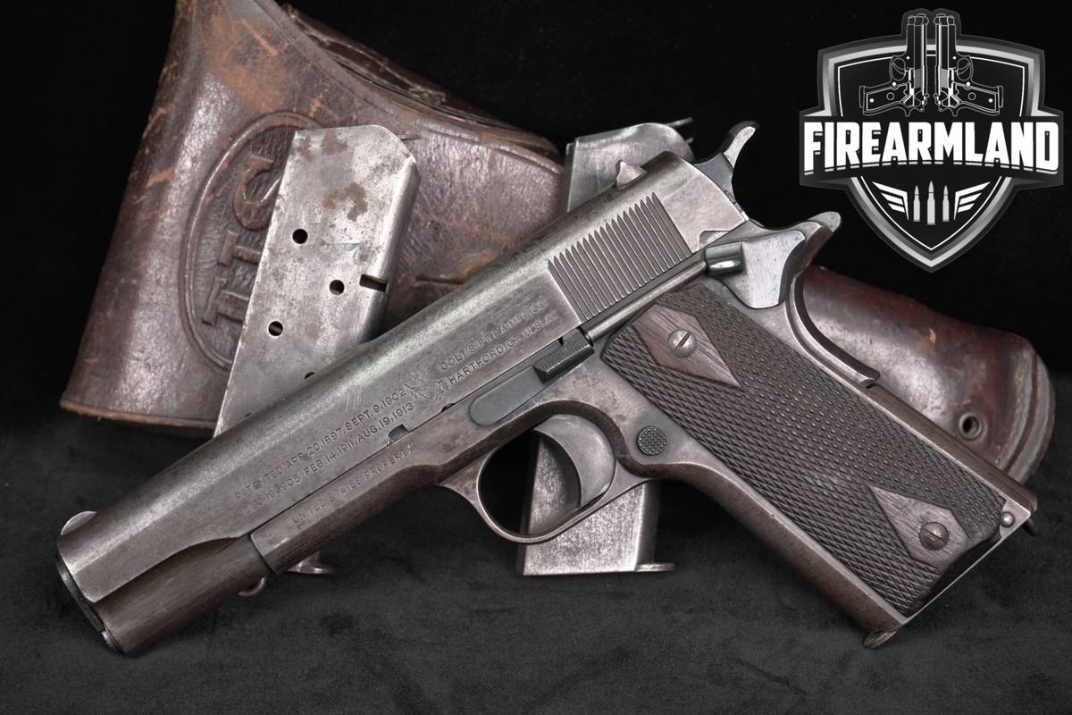 RARE Late WWI Prod 1918 Colt M1911 US Army Contract 45 ACP USGI M 1911