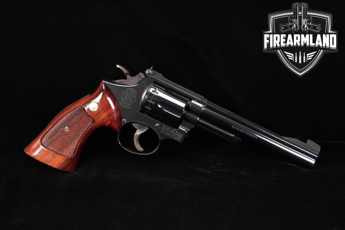 1970's Smith & Wesson S&W Model 19-3 357 Magnum 6" Blued DA/SA Target