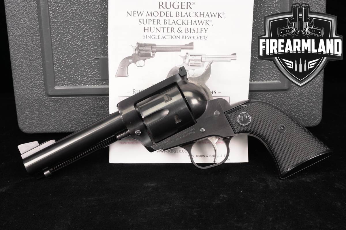 Ruger New Model Blackhawk Flattop 44 Special 4 5/8" Blued +ORIG CASE