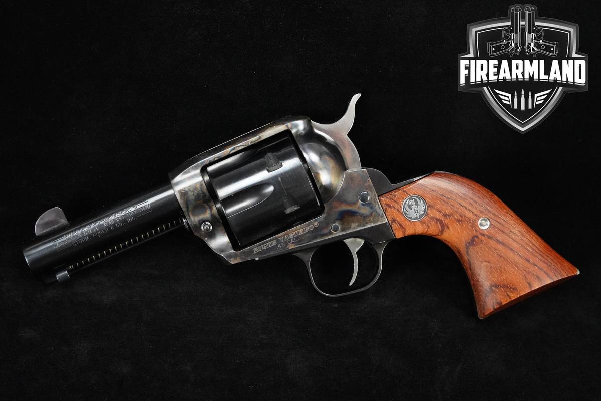 1999 Ruger Vaquero 45 Colt 3.7" Blued/Case Hardened Steel Ruger +ORIG CASE