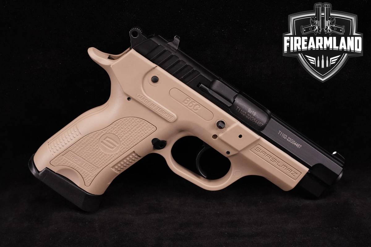 DUTY Sarsilmaz SAR B6C Compact 9mm 3.8" Two-Tone FDE +2 MAGS & ORIG CASE