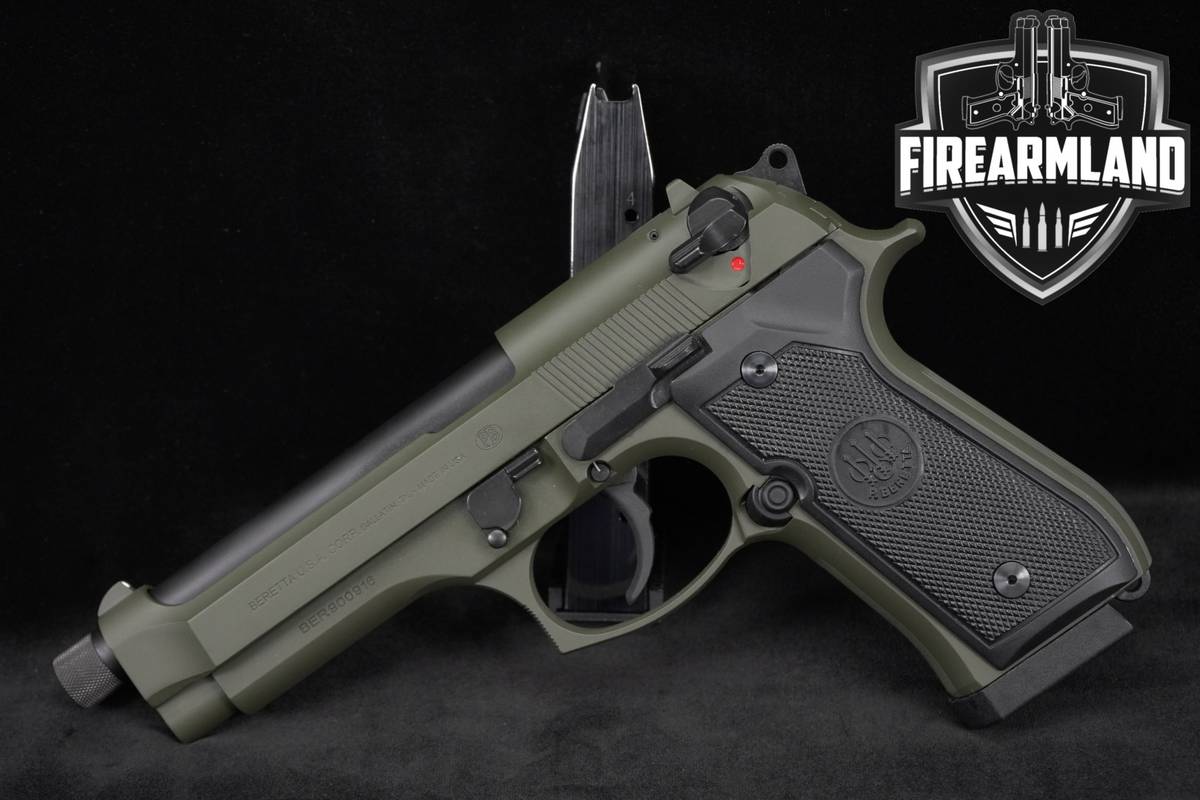 Beretta 92FS 9mm 5.2 OD Green THREADED 92-FS +2 MAGS