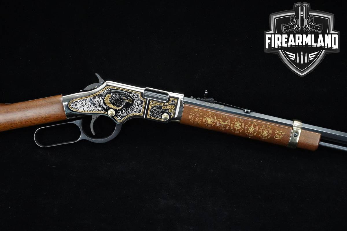 Henry H004ES Eagle Scout Edition 22 S/L/LR H004 20" Nickel Henry-H004ES