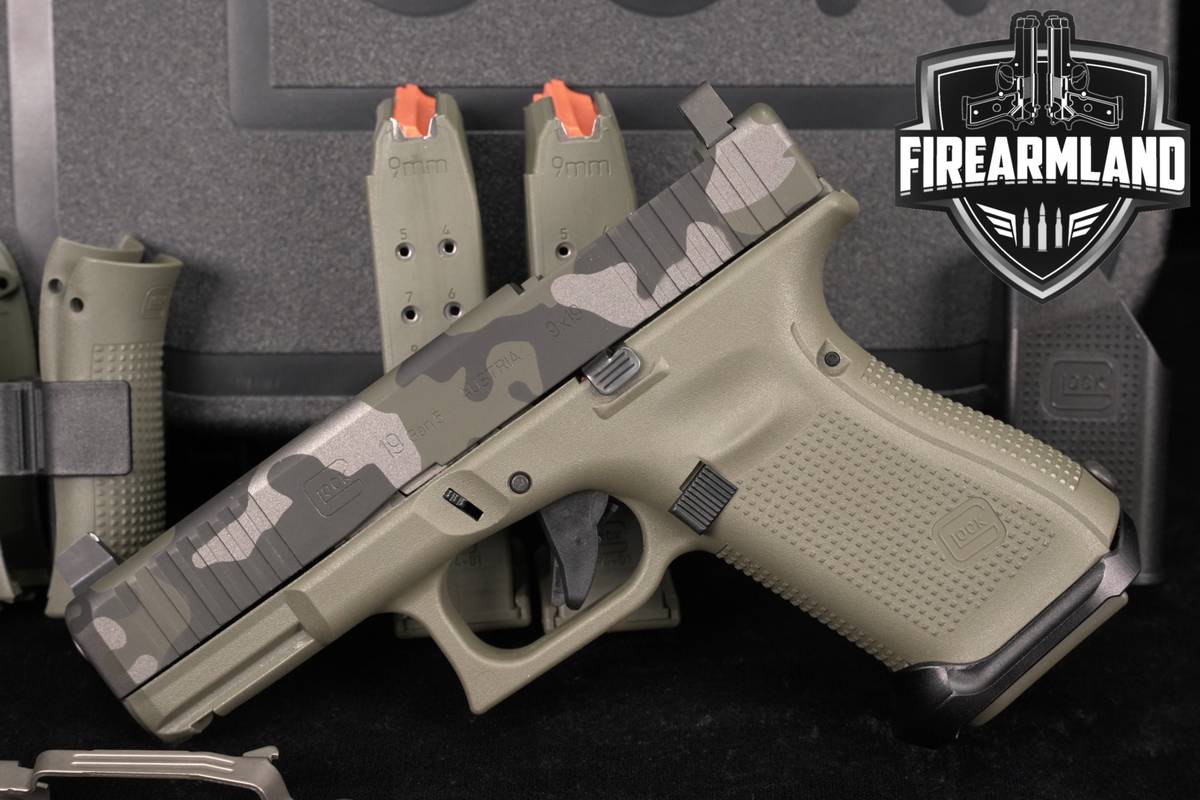 Glock 19 Gen5 Optics-Ready G19 Gen 5 Camo Upgraded Trigger +3 MAGS, OG CASE