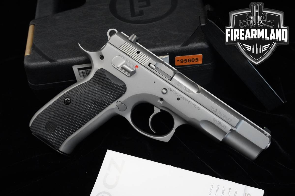 DISCONTINUED CZ 75 B Matte Stainless 9mm CZ-75 B CZ75 2 MAGS & ORIG CASE
