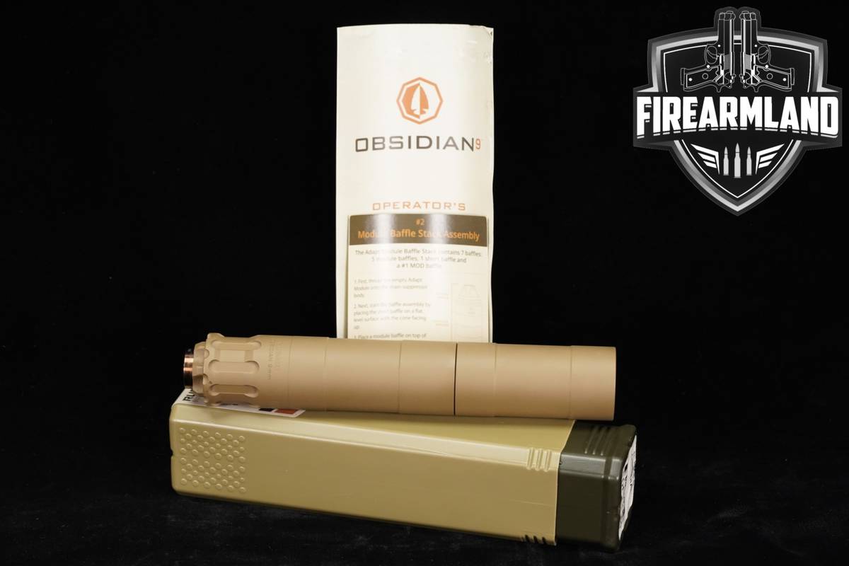 Rugged Suppressors Obsidian9 FDE 9mm Luger Suppressor OBS9 OBS-9 +ORIG BOX