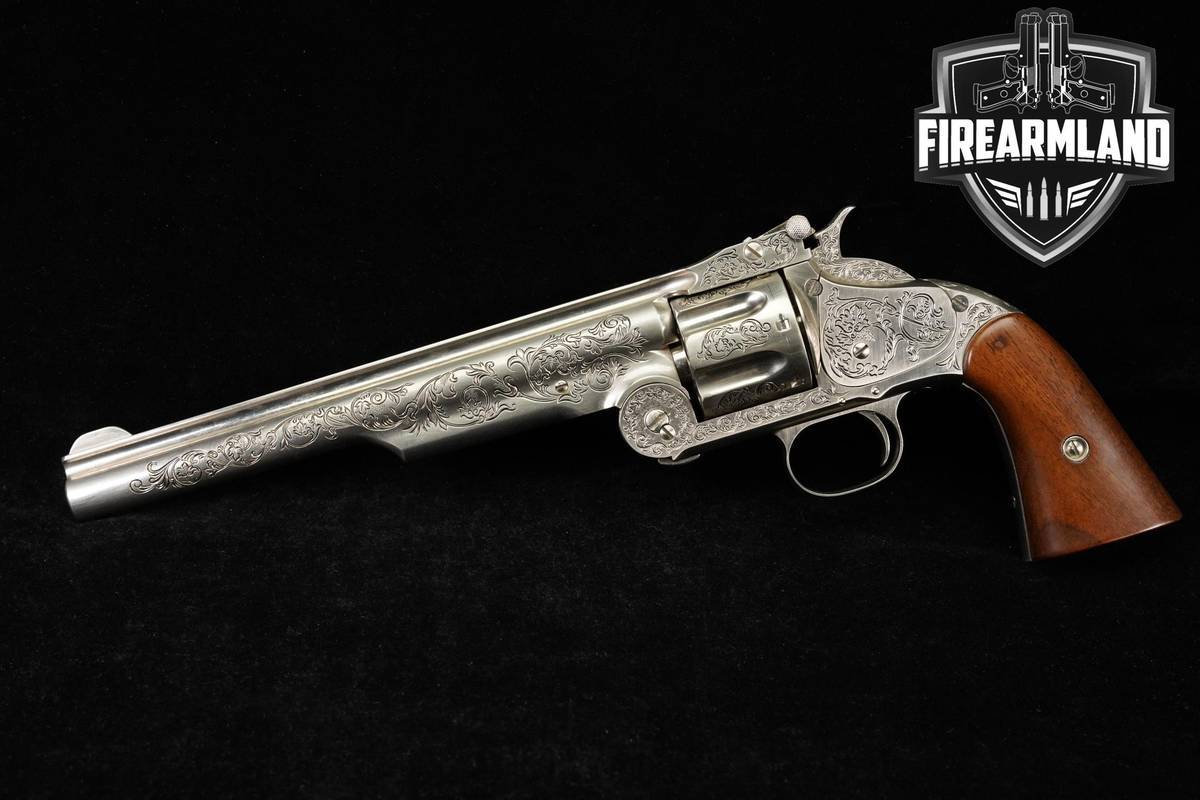 REPLICA Franklin Mint The Wyatt Earp 44 Revolver 8" Nickel Non-Firing