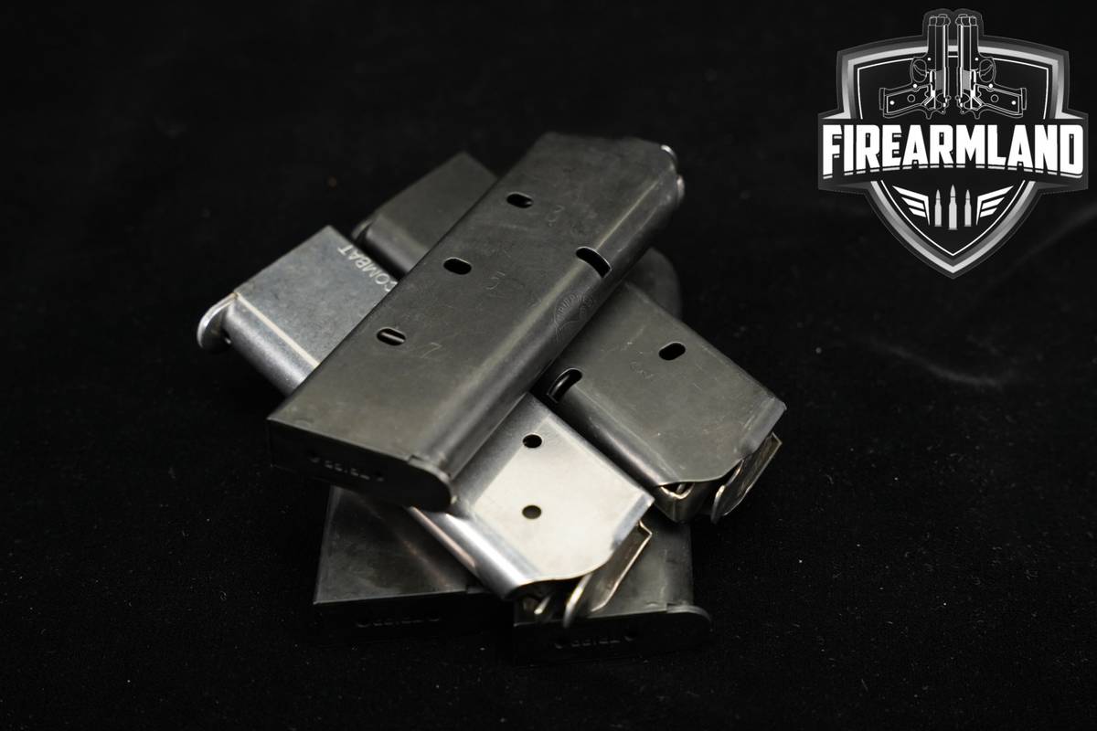FIVE (5) 1911 7-Round Magazines .45 ACP Mags