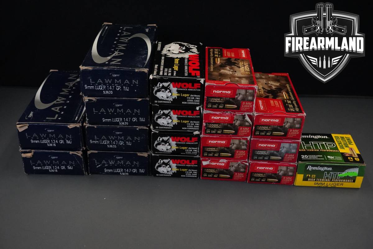 9mm Ammo 9mm Ammunition 870 ROUNDS