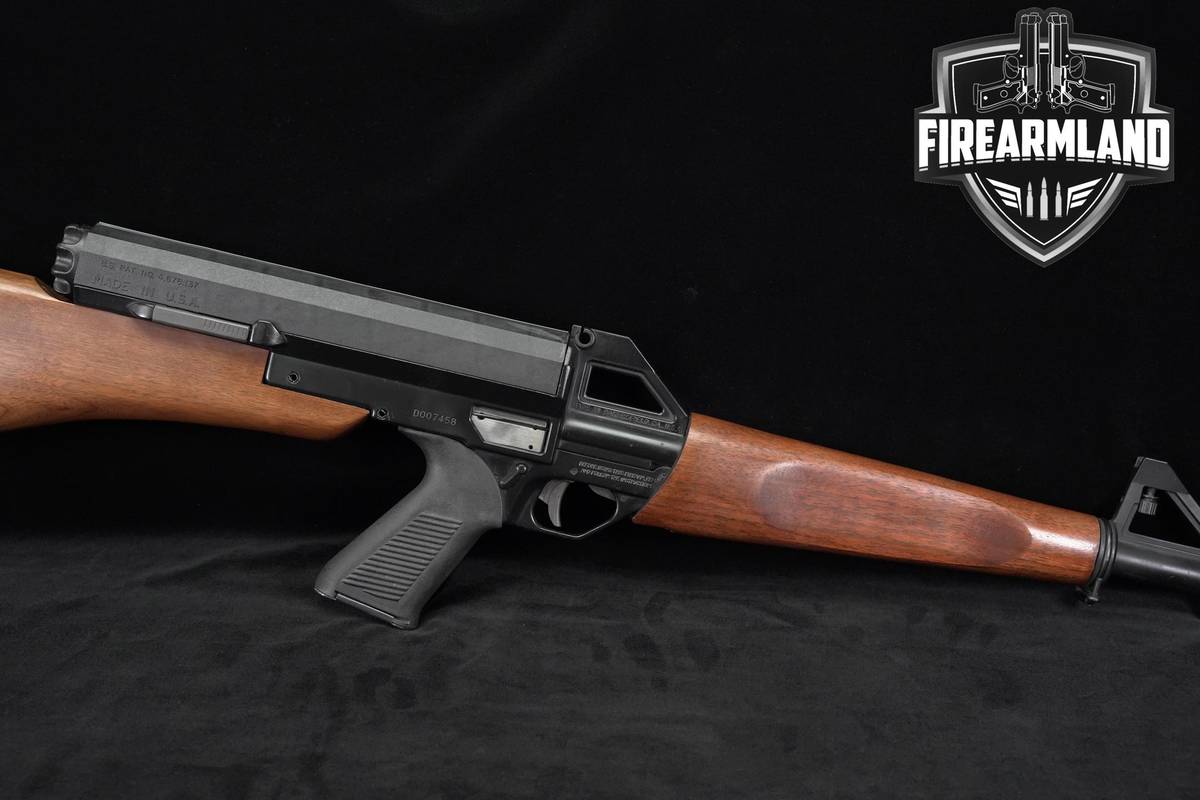 RARE 1980s Calico M-105 M105 22LR 18 Black & Walnut +ORIG BOX