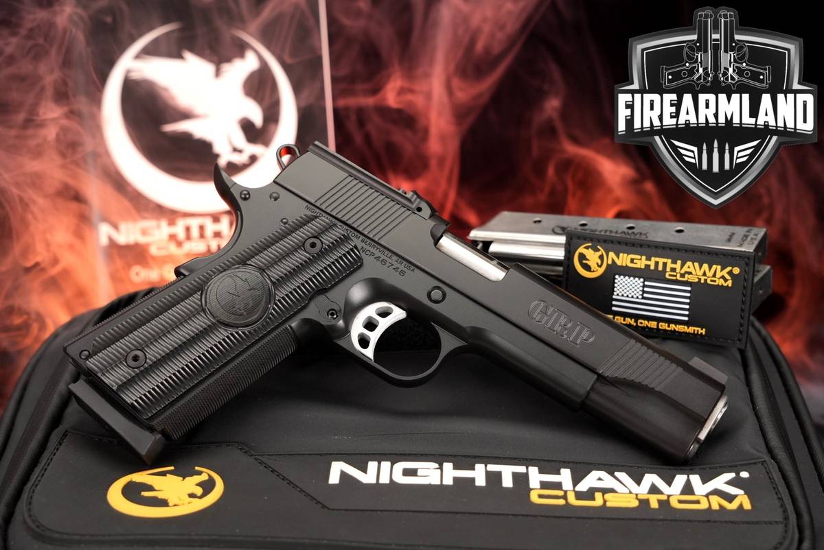 DESIRED Nighthawk Custom GRP Optics-Ready 9mm 1911 5" +3 MAGS, ORIG CASE
