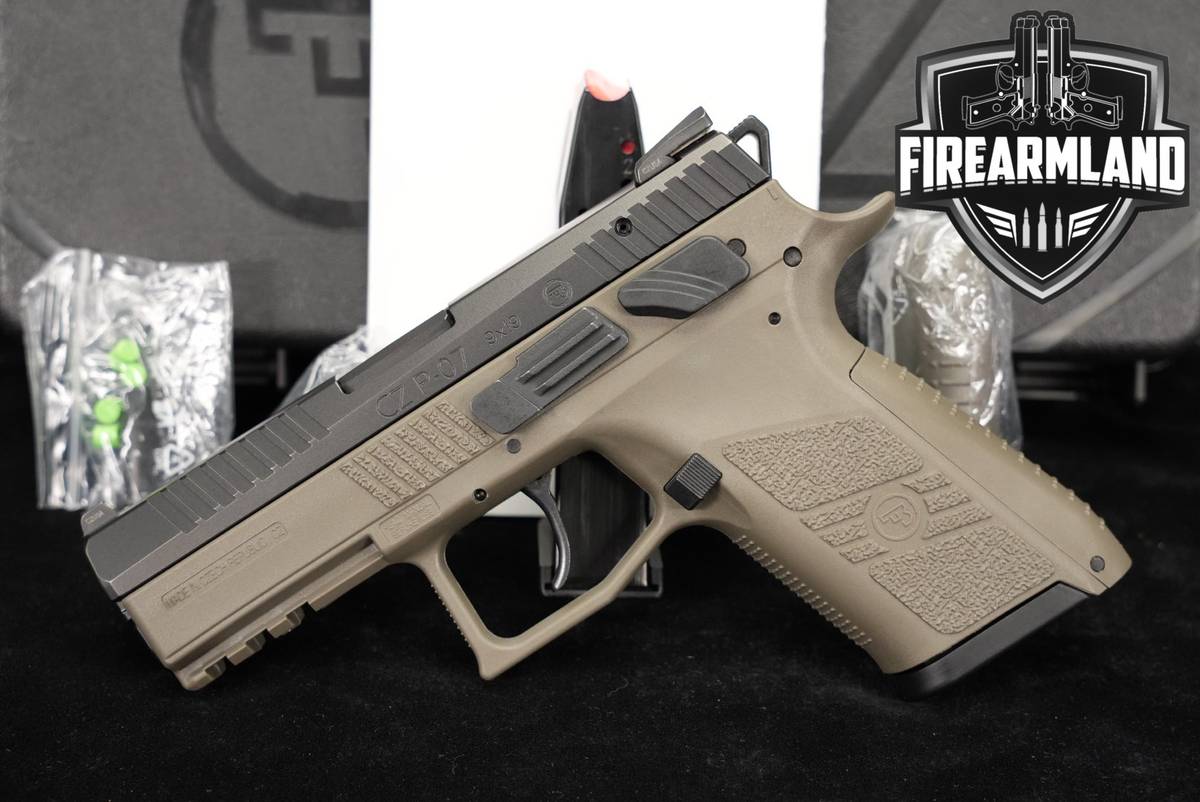 CZ P-07 9mm 3.75 Black & OD Green P07 +2 MAGS & ORIG CASE