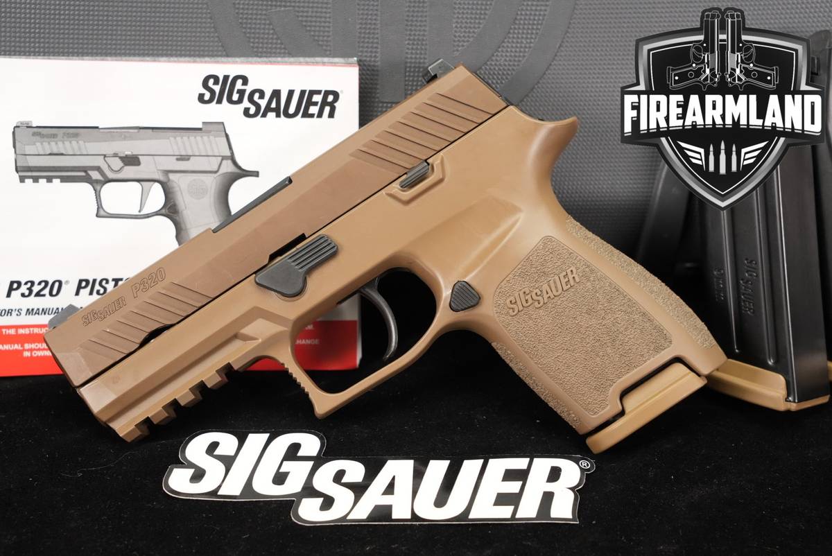 Sig Sauer P320 Compact 9mm 3.9" Coyote Tan P-320 +3 MAGS & ORIG CASE